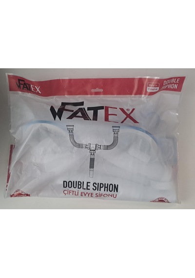 Fatex Lüx Çöp Mak Çiftli Duble Taşmalı Körüklü Sifon 110 / Ø 32 Lik Çıkışlı - Metal Bilyalı F-104-19