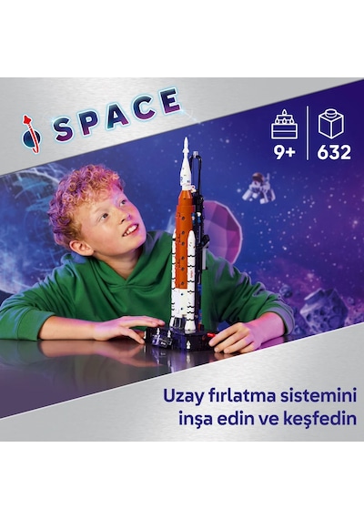 LEGO® Technic™ NASA Artemis Uzay Fırlatma Sistemi Roketi 42221 – 9 Yaş Üzeri Çocuklar için Yaratıcı Oyuncak Yapım Seti (632P)