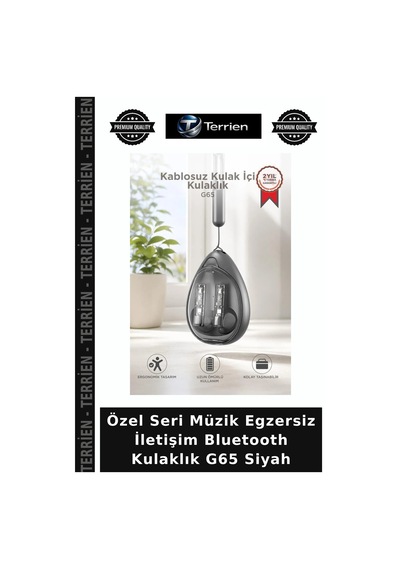 Özel Seri Müzik Egzersiz İletişim Bluetooth Kulaklık G65 Siyah