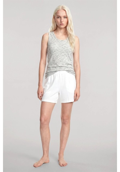 İkikareshop Kadın Ekru Gri Melanj Atlet Şort Takım Yumuşak Dokulu Rahat Günlük Ev Giyim Seti Çok Renkli