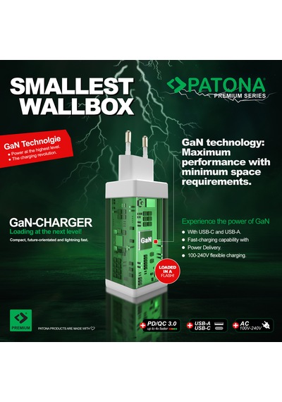 Patona 100w Usb-c 3 Port Hızlı Şarj Aleti 2x Type-c 1x Usb-a
