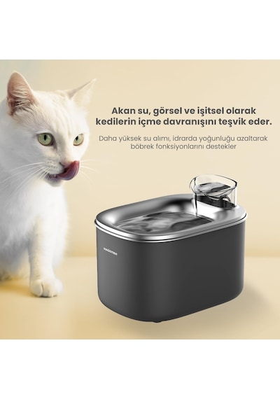 Tr Wf007l Otomatik Kedi Su Sebili,kedi Su Çeşmesi, Su Şelalesi, Su Pınarı 3.5lt Geniş Hazne, Bpa Içermez, Ultra S