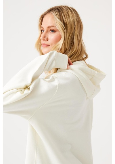 Jerf Lydney Unisex Kapüşonlu Sweatshirt Krem