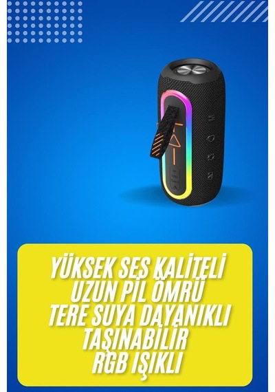 Bluetooth - 19 - Hoparlör Usb Şarjlı Uzun Pil Ömrü Android Ve İos - Csmo-tex - Uyumlu Renkli