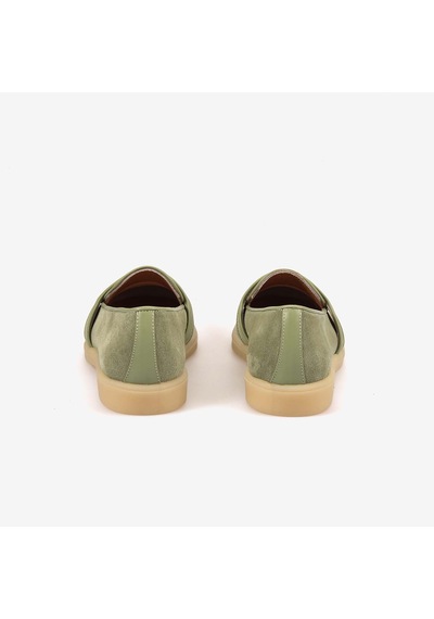 Kemal Tanca Kadın Casual Süet Loafer Ayakkabı Kauçuk Taban T101 Mint Suet