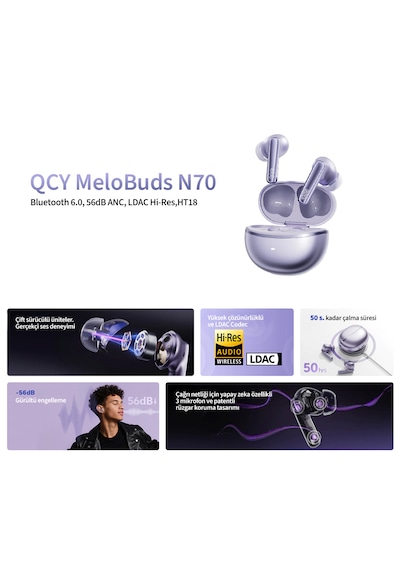 Qcy Melobuds N70 Bluetooth 6.0 Kulak İçi Kulaklık