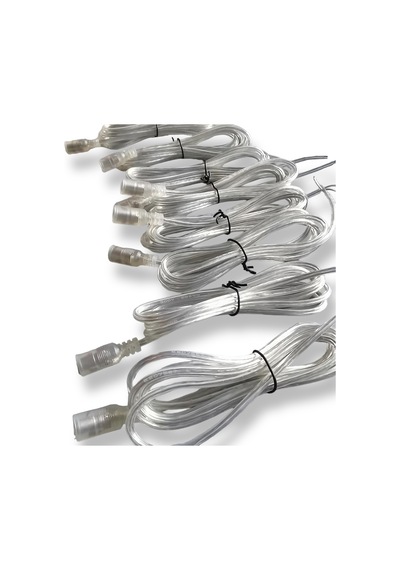 Dc Dişi Soketli Konnektör Fişi Şeffaf Güç Uzatma Kablosu Evrensel Adaptör 1.5m Dc 5.5mm X 2.1mm