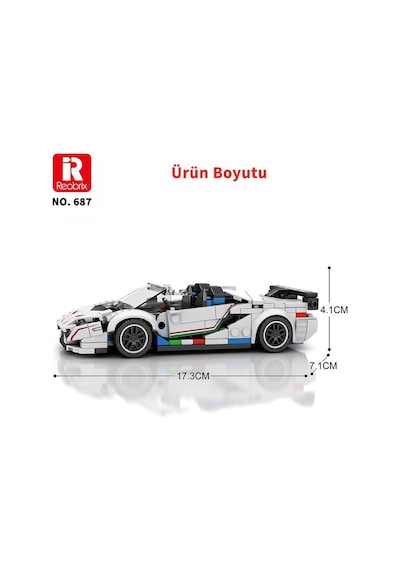 Reobrix Creator 687 Lamborghini Svj Spor Araba Yaratıcı Yapı Blok Seti Building Blocks - 348 Parça