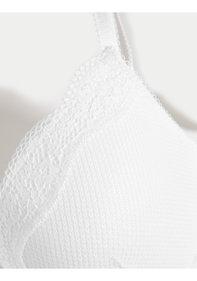Marks & Spencer Jasmine Dantelli Push Up Sütyen Beyaz