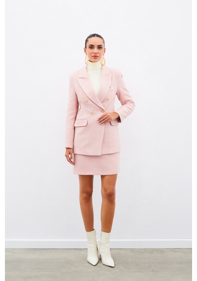 Sateen Mini Boy Tüvit Etek - Pembe-134945 Pembe