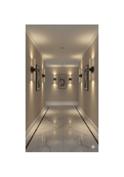 Bubbleflux Medium 40 Cm Modern Tasarım Led Aplik - Duvar Lambası - Siyah - Pilli - Günışığı Siyah Pilli