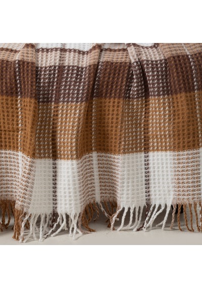 Mudo Home Scotch Diz Üstü Battaniye Bej 130x170 Diğer