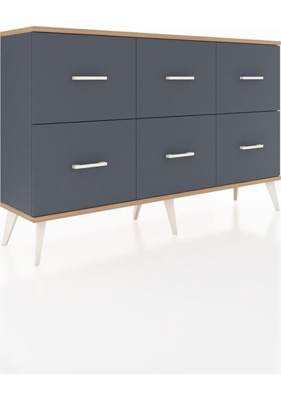 Arges Konsol 6 Çekmeceli 132x30x83 Antrasit-çam/antrasit Çam/antrasit Arges Konsol 6 Çekmeceli 132x30x83 Antrasit-çam/antrasit Çam/antrasit