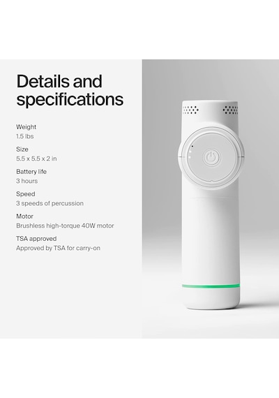 Hyperice Hypervolt Go 2 - Arktik Gri - Sessiz Kayma Teknolojisine Sahip - Elde Taşınabilir Perküsyon Masaj Tabancası - 3 Hız, 2 Değiştirilebilir Başlık Siyah Hyperice Hypervolt Go 2 - Arktik Gri - Sessiz Kayma Teknolojisine Sahip - Elde Taşınabilir Perküsyon Masaj Tabancası - 3 Hız, 2 Değiştirilebilir Başlık Siyah