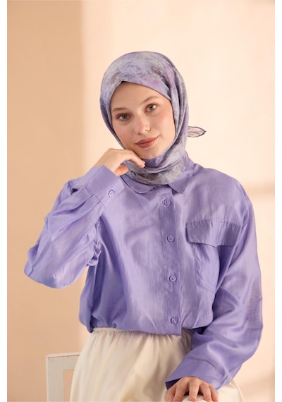 Silk Home Soft Eşarp 73095-23 Lila, Leylak, Taş, Koyu Vizon