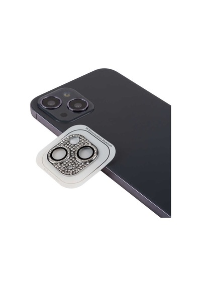 Apple iPhone 13 Mini Uyumlu Kamera Lens Koruyucu Cl-08 - Gümüş - T22586