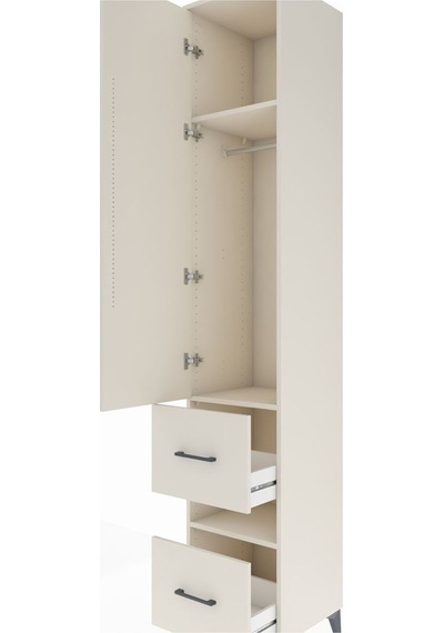Hyperion Dolap 3 Raflı 2 Çekmeceli Tek Askılı 44x44x243 Aytaş... Aytaşı