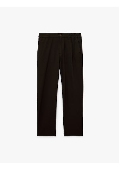 Koton Viskon Karışımlı Cepli Beli Lastikli Düğmeli Slim Fit Pileli Kumaş Pantolon Kahverengi 7wam40082nw Kahve Koton Viskon Karışımlı Cepli Beli Lastikli Düğmeli Slim Fit Pileli Kumaş Pantolon Kahverengi 7wam40082nw Kahve