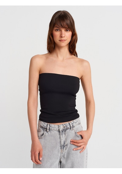 Dilvin 21103 Straplez Top-siyah Siyah