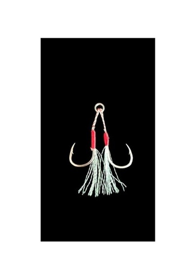 S.f. Jig Çiftli Assist İğne - 2 Adet Çiftli - Jig Yardımcı Kanca - 45g - 65g Arası Jigler İçin