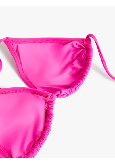 Koton Üçgen Bikini Üstü Çapraz Basic Kaplı Fuşya 4sak10084mm