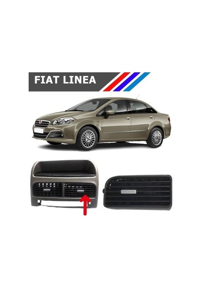 Fiat Linea Orta Sağ Havalandırma Izgarası Gri Düğmeli 735459180 2007 - 2018 M742