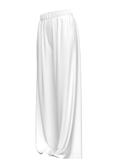 Calvin Klein Kadın Beyaz Kaplamalı Wb Poplin Pantolon-13383 Beyaz