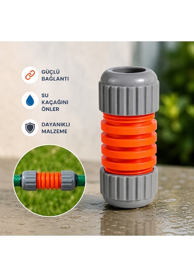 1/2 İnç Bahçe Hortumu Hızlı Bağlantı Adaptör Eki Dayanıklı Bahçe Sulama Aparatı 1 1/2''