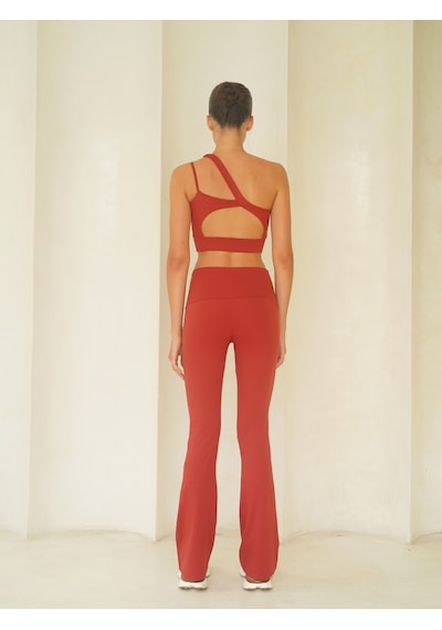 Mai Collection Mai Studios Co. Asana Geniş Paça Spor Bordo Pantolon Bordo