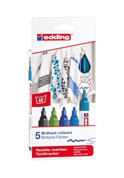 Edding 4500 Tekstil Markörü 5'Li Paket N11.1444