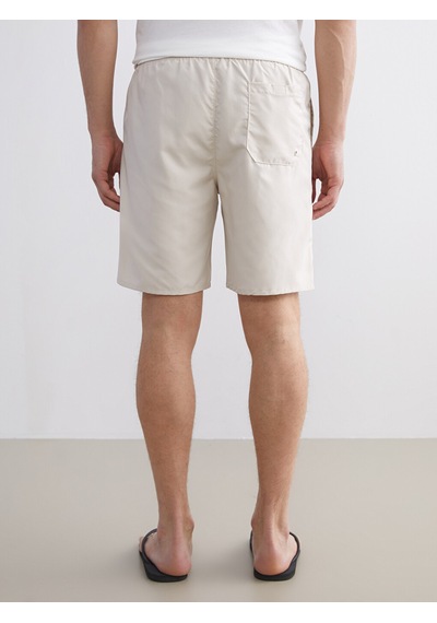 Lcw Swımwear Bej Kısa Boy Basic Erkek Deniz Şortu