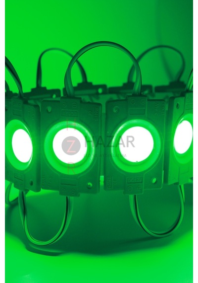 12 Volt 2.4 Watt Tekli Su Geçirmez Modül Led Yeşil (10 Adet)