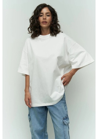 Startmore Kadın Oversize Nefes Alan Bol Kesim Kısa Kollu Beyaz