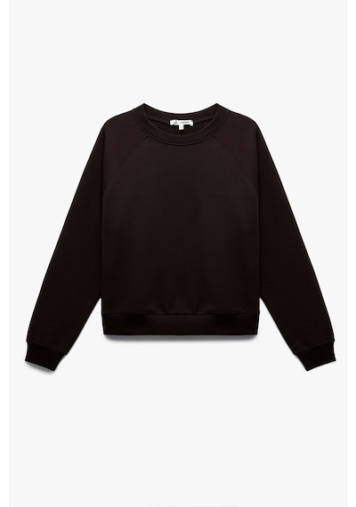 Koton Kadın Şardonlu Oversize Sweatshirt Kahverengi