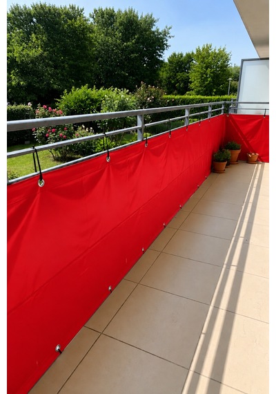 Kırmızı Renkli Balkon Branda Perdesi - 650 Gr Pvc Polyester - Kuşgözlü Ve Kolon Takviyeli Balkon Demiri Brandası Kırmızı Kırmızı Renkli Balkon Branda Perdesi - 650 Gr Pvc Polyester - Kuşgözlü Ve Kolon Takviyeli Balkon Demiri Brandası Kırmızı