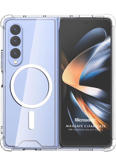 Microsonic Samsung Galaxy Uyumlu Z Fold 4 Kılıf Magsafe Clear Soft