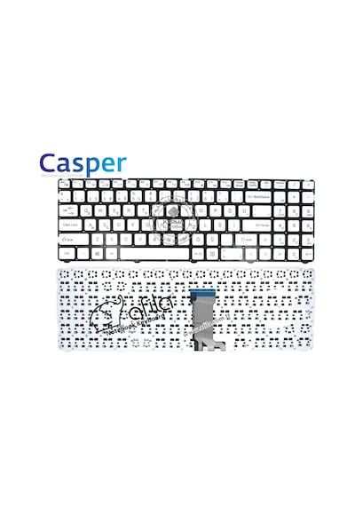 Casper Uyumlu Nirvana C600.7200-8D30X-S Notebook Klavyesi Beyaz Tr