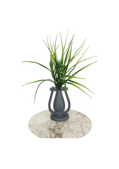 Dekoratif Mini Vazoda Yapay Çimen Demeti 45 Cm