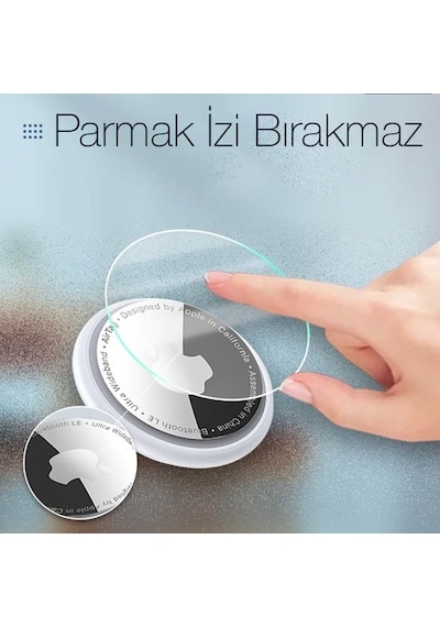 Ally Apple Uyumlu AirTag Ön Taraf Çizik Ve Yüzey Koruyucu Jelatin Film-Şeffaf