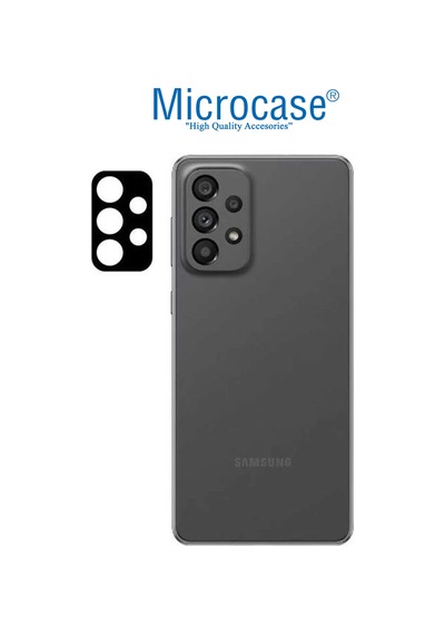 Microcase Samsung Uyumlu Galaxy A73 5G Kamera Camı Lens Koruyucu Metal
Çerçeveli Kapalı Tasarım - Siyah