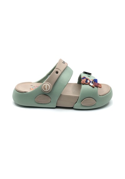 Kocamanlar E482 Hafif Rahat Taban Okul Kreş Havuz Günlük Unisex Çocuk Terlik Yeşil