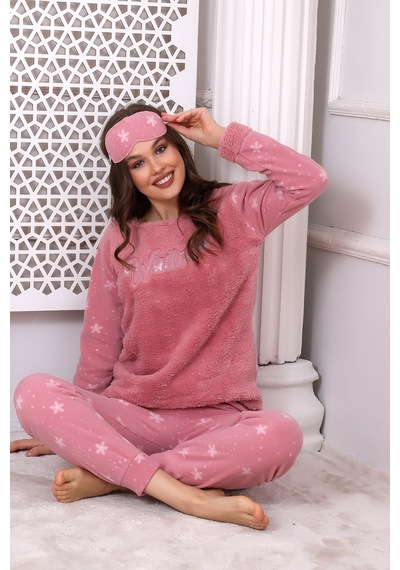 Wordex Fawn 3024 Peluş Welsoft Polar Kışlık Yumoş Kadın Pijama Takımı Pudra Wordex Fawn 3024 Peluş Welsoft Polar Kışlık Yumoş Kadın Pijama Takımı Pudra