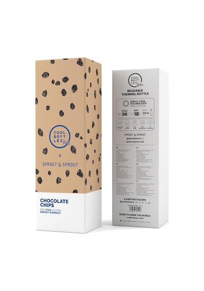 Cool Bottles The Kids Bottle Chocolate Chips Pipetli Termos Suluk 350 Ml Çok Renkli