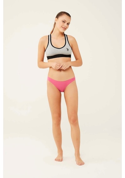 U.S. Polo Assn.Siyah - Beyaz - Ten - Fuşya - Lacivert  5 Li Brazilian Slip 67007 Siyah