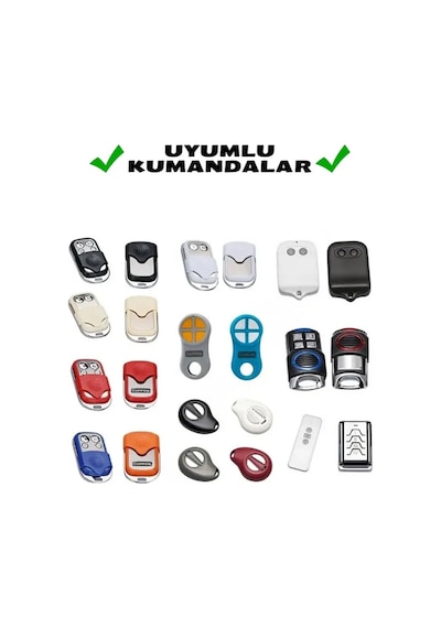 Uk-44 Uyumlu Geniş İşlemcili Mavi Akıllı Kodlanabilir Otopark Bariyer Garaj Kepenk Kumandası 433mhz
