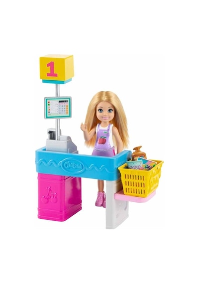 Barbie Chelsea Meslekleri Öğreniyor Market Çalışanı Chelsea ve Oyun Seti GTN67