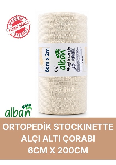 Alçı Altı Çorabı 6 Cm X 2 M, Pamuklu Esnek Medikal Stockinette