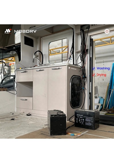 Moborv M21 2,5kg Gri Mini Tekne Ve Karavan Çamaşır Makinesi