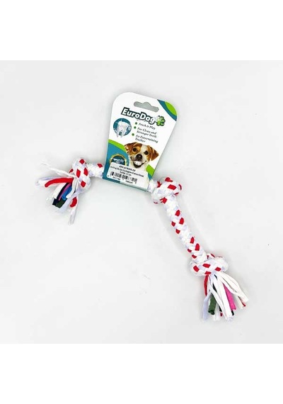 Eurodog Diş İpi Üç Düğüm Kırmızı Beyaz Nokta 15 Cm N708
