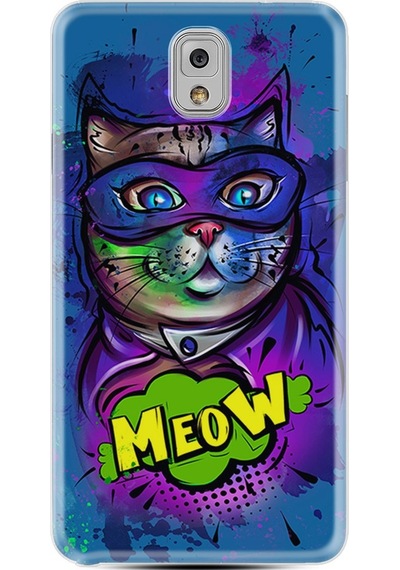 Samsung Uyumlu Galaxy Note 3 Kılıf Silikon Super Meow 1715